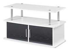 Mueble Para Tv De Madera Blanco 2 Puertas/2 Niveles