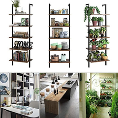 Estantería Flotante De Metal Y Madera Color Negro. - tienda online
