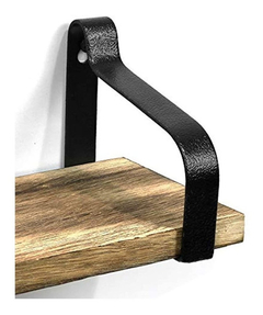 Estantería Flotante De Metal Y Madera Marrón/3 Unidades. - Danielle's Store
