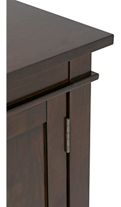 Mueble Para Tv Con Estantes De Madera Color Marrón Oscuro. - tienda online