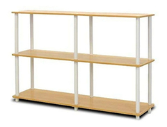 Estantería De Madera Color Marrón Y Blanco De 3 Niveles.