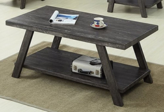 Mesa De Centro Con Estante De Madera Color Marrón. en internet