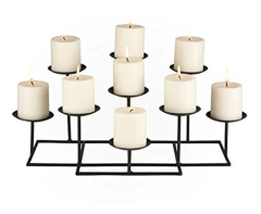 Candelabro (9 Velas, Hierro Forjado), Color Negro Mate en internet