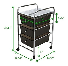 Carro Y Organizador De 3 Cajones Con Ruedas