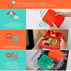 Imagen de Bento Box Para Niños De 3 A 8 Años Con Divertidas Pegatinas