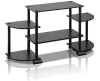 Mueble Para Tv Con Estantes De Madera Color Negro De 41 In.