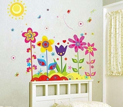 Pegatina De Pared Flor Mariposa Extraíble Vinilo Calcomanía - Danielle's Store