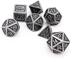 Juego De Dados Metálicos Para Calabozos Y Dragones