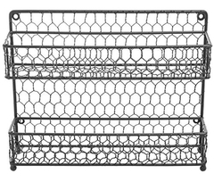 Rústico Organizador Para Especias De Alambre De Doble Capa - comprar online