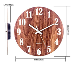 Imagen de Reloj De Pared Silencioso Que Brilla En La Oscuridad