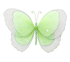 Mariposa Verde De Revestimiento Múltiple De Malla De Nylon