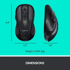 Mouse Logitech M510 Usb Inalámbrico, Ambidiestro, Gris