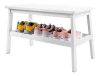 Organizador De Zapatos Con Asiento De Madera Color Blanco.