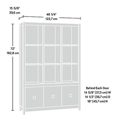 Estantería De Madera Color Marrón, 9 Espacios/3 Puertas - tienda online