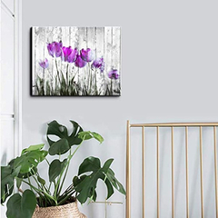 Pintura Abstracta Pintada Al Óleo Flores De Ciruela - comprar online