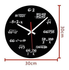 Timelike Math Clock Reloj De Pared Único Reloj De Ecuación en internet