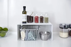 Estantería Multiusos Apilable De Metal Color Blanco. - comprar online