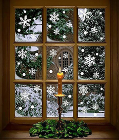 Pegatinas De Copos De Nieve Para Ventana De Navidad