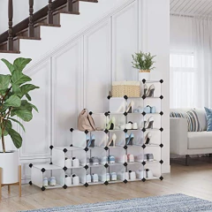 Organizador De Zapatos De Plástico Para 21 Pares, Blanco - comprar en línea