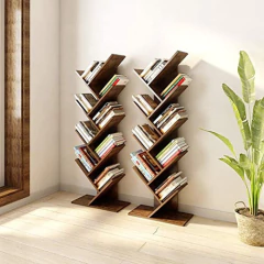 Estantería De Madera Color Marrón De 9 Niveles. - comprar online