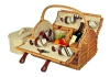 Cesta De Mimbre Para Picnic Con Servicio Para 4