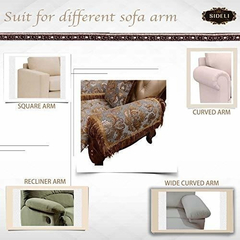 Sideli Luxury Sofa Arm Chair Pad Funda De Sofá De Cuero - tienda online