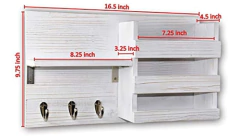 Estantería Flotante Multiusos De Madera Color Blanco. - tienda online