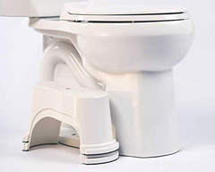 Evron - Taburete De Inodoro Apilable Para Baño 1 Par Blanco