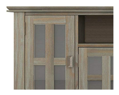 Mueble Para Tv Con Estantes Y Cajón De Madera Color Gris. - tienda online