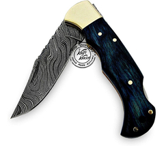Cuchillo De Bolsillo Knife Knation, Hoja De Damasco, 16.5cm