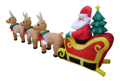 8 Pies De Largo Santa Claus Inflable De Navidad En Trineo en internet