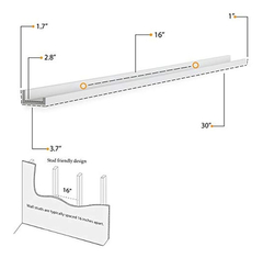 Wallniture Denver Estantes Flotantes Para Decoración De Habi - tienda online