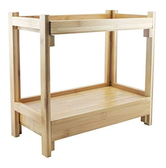 Organizador De Baño Multiusos En Bambú Marrón De 2 Niveles. - Danielle's Store