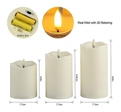 Velas De Velas Realistas Y Brillantes, Funciona Con Pila - tienda online