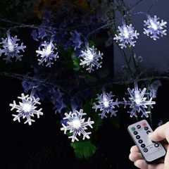 Imagen de Cadena De Luces Led Con Forma De Copo De Nieve