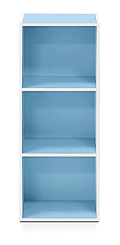Estanteria De Maderam Color Azul-blanco, 4 Niveles en internet