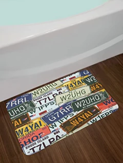Alfombrilla De Baño Vintage Con Diseño Retro, Personalizable - comprar online
