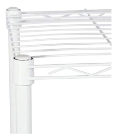 Estantería De Metal Color Blanco De 4 Niveles. - tienda online