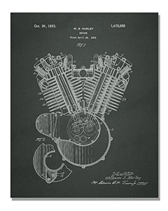 Imagen de Harley Davidson Patent Art Prints - Juego De Seis Fotos