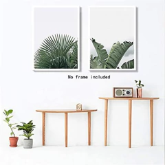Lienzo Decorativo Para Pared, Diseño De Hojas Verdes - Danielle's Store