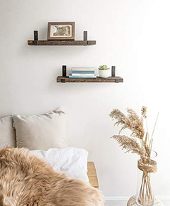 Estantería Flotante De Madera-metal Color Marrón/2 Unidades - comprar online