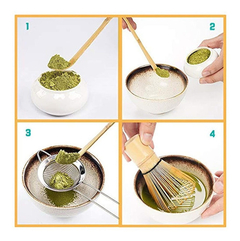 Set De Bambú Matcha Batidor Para Té Auténtico