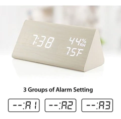 Imagen de Reloj Despertador De Madera Led Digital De Escritorio.oct17