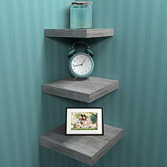 Estantería Esquinera De Madera Color Gris/3 Unidades. en internet
