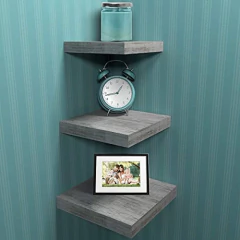 Estantería Esquinera De Madera Color Gris/3 Unidades. en internet