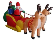 Inflable De Navidad De 8.5 Pies De Largo En Trineo Tirado en internet