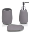 Juego De Accesorios De Baño Gris 3 Piezas