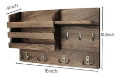 Estantería Flotante Multiusos De Madera Color Marrón.