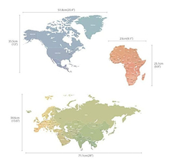 Imagen de Decowall - Pegatinas De Pared Para Niños, Diseño De Mapa