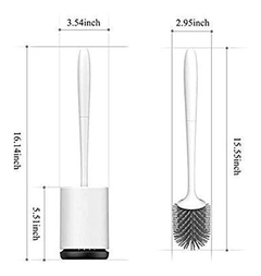 Juego De Cepillo Y Soporte Para Inodoro De Silicon